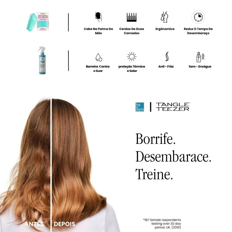 Hausein + Tangle Teezer | Leave-in + Escova Mini