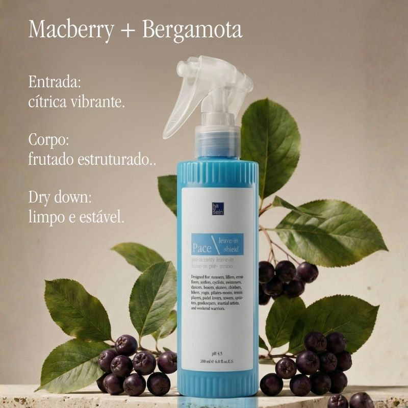 Leave-in Spray Escudo Pré Treino Hausein Pace 200ml Proteção Contra o Suor